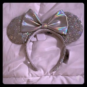 Silver Minnie Ears NWT